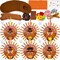 12-Pack Thanksgiving DIY Wreath Craft Kits for Kids – “Give Thanks” Turkey Foam Stick Art Sets with Googly Eyes, Wood Craft Sticks & Fall Stickers for Classroom & Home Activities (orange, Brown) 8 x 2 x 13 inches